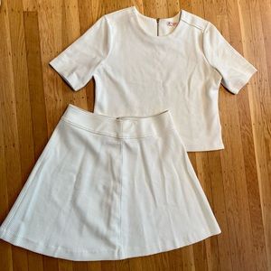 Brooks Brothers Red Fleece White Top and Tennis Skirt Set